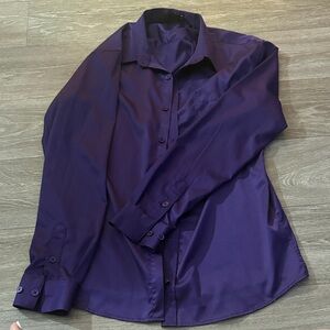 Purple Button-Up Shirt